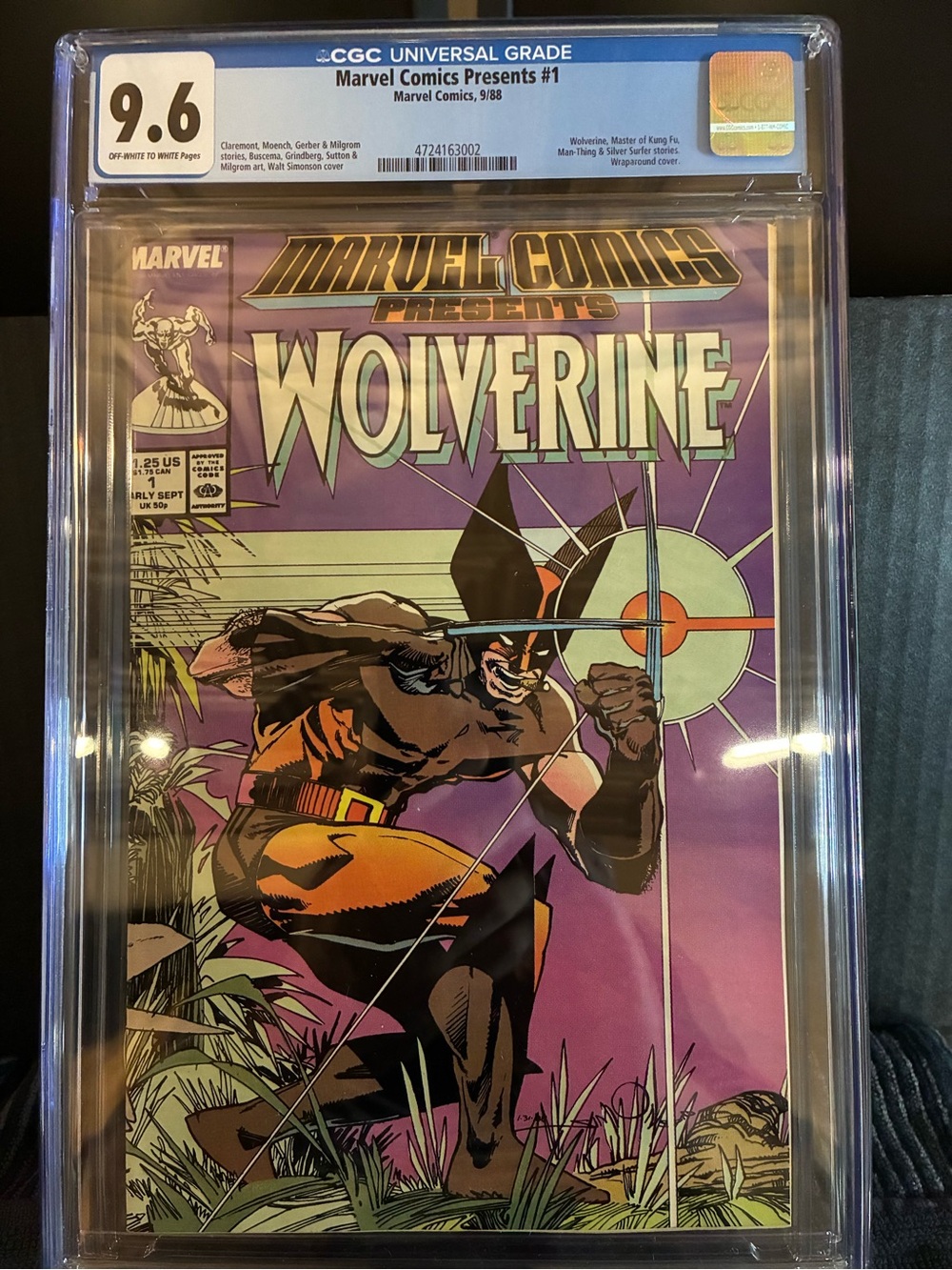 Marvel Comics Presents Wolverine #1 September 1988 CGC graded 9.6